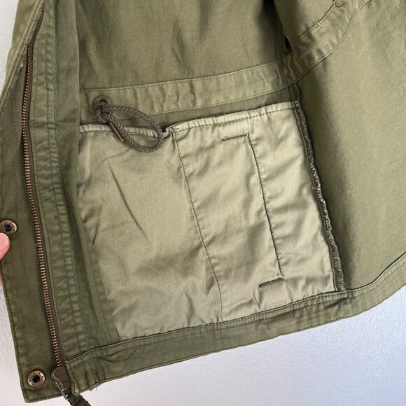 Womens PrAna Sancho Jacket EUC Size M Olive Green Military Cargo Pocket - Picture 13 of 16